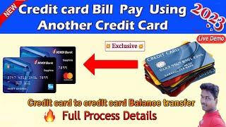 how to pay credit card bill from another credit card | credit card bill demo @Tech and Technics