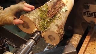 Turned Wood vase, woodturning ASMR