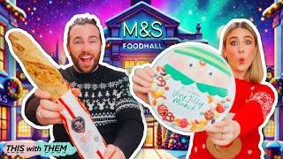 TRYING M&S CHRISTMAS FOODS 2024!