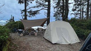 Solo camping - Hipcamp Wild WA Coast Lookout - Snowpeak Alpha Breeze IGT Takibi Hexa Tarp