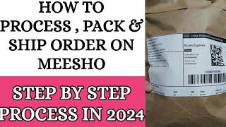 Meesho Order Processing In Hindi | Meesho First Order Process | Meesho Label Printing