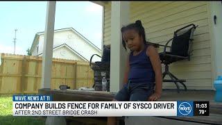 Construction company builds fence for family of driver rescued from 2nd Street Bridge