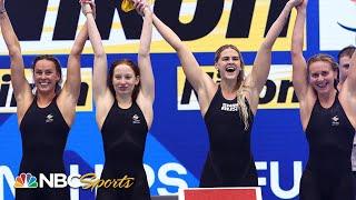 Australian dream team SMASHES 4x200 world record to continue dominant Worlds | NBC Sports