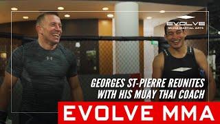 Georges St-Pierre Training Muay Thai At Evolve MMA!