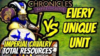 IMPERIAL CAVALRY vs EVERY UNIQUE UNIT (Total Resources) | Chronicles: Battle for Greece (AoE2)