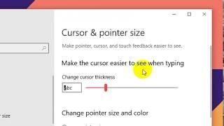 How to Change Cursor Thickness in Windows 10