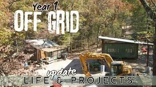 EP 37___1 year working on our off grid homestead__projects, money, family, & unboxing a new addition