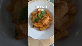 Delicious creamy red sauce pasta#cooking #recipe #food