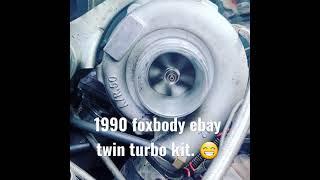 Turbo noises, foxbody ebay twin turbo kit. #ebay #turbo