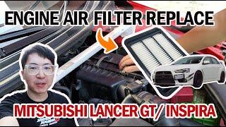 How to Replace/Change Engine Air Filter on Mitsubishi Lancer GT/Proton Inspira|CARA TUKAR AIR FILTER