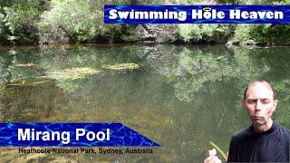 Swimming and snacking in Mirang Pool in the Heathcote National Park near Sydney