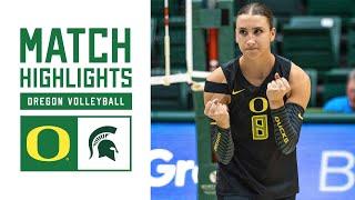 Oregon Volleyball at Michigan State | Match HIGHLIGHTS (2024)