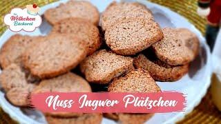 Weihnachtliche Nuss Ingwer Plätzchen