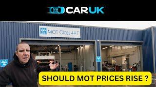 MOT TESTING CRISIS - GOVERNMENT PRICE RISE COMING ?