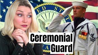 New Zealand Girl Reacts to US NAVY CEREMONIAL GUARD - I got emotional