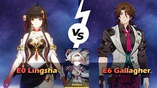 E0 Lingsha vs E6 Gallagher x E0 Firefly | Comparison | MOC12 | HSR | V2.5 |