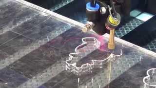 6090 100w laser machine cut 9mm acrylic, China laser cutting machine