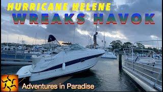 Hurricane Helene wrecks our new boat.