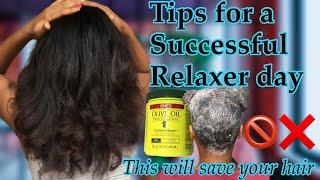 TIPS FOR A SUCCESSFUL RELAXER DAY PT1 | Relaxer day routine at home 2022 | Relaxed hair