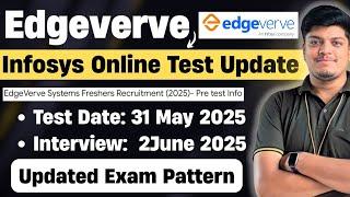 Infosys(Edgeverve) Online Test Big Update | Pre-Test Info | 2024, 2025 Hiring | Online Exam Pattern