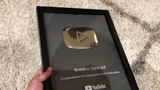 Replica YouTube Play Button for 10,000 Subs! Most Realistic Replica on eBay!