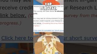 Reminder to Do Rec Rooms NEW Research Lab Surveys!  #recroom