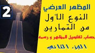 المظهر العرضي - النوع الأول من التمارين -حساب و رسم المظهر