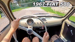 1967 Fiat 500 - The 17hp Italian City Car You Need To Drive! (POV Binaural Audio)