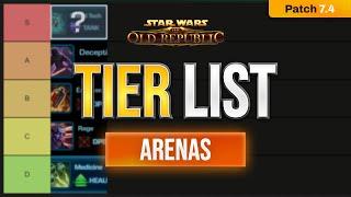 SWTOR 7.4 PVP ARENA TIER LIST (Best Classes for Arenas)