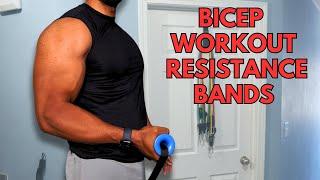 Resistance Bands BICEP workout | Follow along with Muscle Building tips