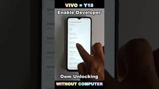 How To Vivo Y18 Oem Unlocking Enable Developer  Not Show 2024 
