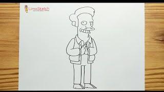 HOW TO DRAWING APU NAHASA - THE SIMPSON