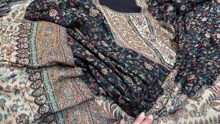 Embroided Kashmiri Suits | Pure Wool Suit Winter Pure Pashmina Shawl Suit | Pure Pashmina Kani Suits