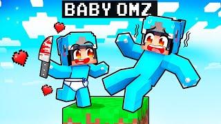 Baby Omz Meets MY CRAZY FAN GIRLS On ONE BLOCK in Minecraft!