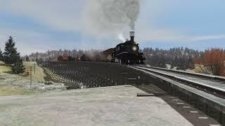 Trainz: Mccloud Railroad #25 leads a freight