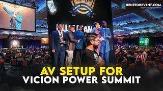 AV Setup for Vicion Power Summit at Caesars Palace