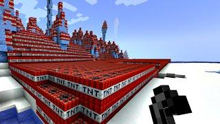 I Forced 300 Minecraft Players to Survive The TNT Bomb