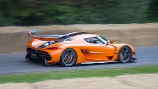 Flat Out In a Koenigsegg, Bugatti, Ferrari, McMurtry Spéirling, Porsche - Goodwood Festival Of Speed