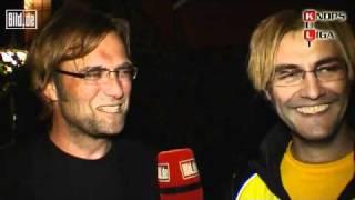 Matze Knop als Kloppo trifft Jürgen Klopp bei der Meisterfeier