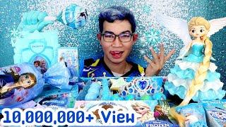 ชาเลนจ์อาหารสีฟ้า เอลซ่า Frozen Elsa blue color food #Mukbang #ASMR 겨울왕국 엘사 파란색 음식 먹방:ขันติ