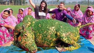 110 KG Full Cow Tehari Cooking with @DodoExplorers - Beef Pulao for 600+ People of Village