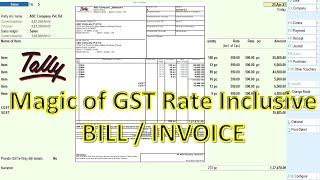 GST Invoice in Tally ERP 9  & Tally Prime | Inclusive tax entry in tally prime | Tally tricks