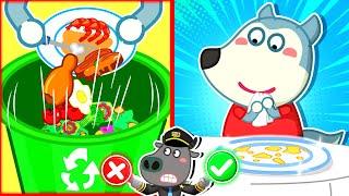 No No, Wolfoo! Don't Waste Your Food | Compilation Of Good Habits For Kids  Wolfoo Kids Cartoon