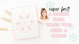 The Fastest Christmas Card, When You Need One QUICK! | Easy Christmas Card for Beginners