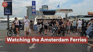 Watching the Amsterdam ferries