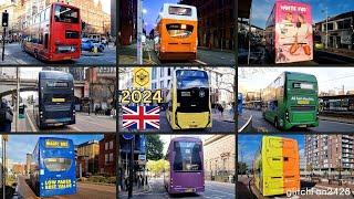 Buses Departing Bus Stops, Greater Manchester 2024