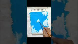 simple acrylic painting for beginners ️ acrylic landscape painting tutorial #art #yt #shorts #fyp