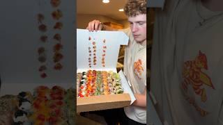 Eating a pizza box full of sushi for the day!