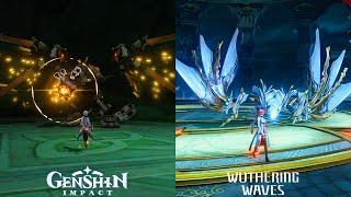 Genshin Impact vs Wuthering Waves! World Boss Gameplay