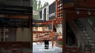 Container Cafe Design | Open Cafe Design #cafeinteriordesign #restaurantdesign #containercafe